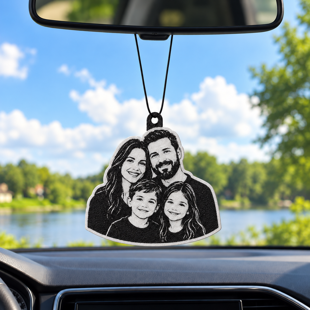 Personalisierter Fotoanhänger fürs Auto