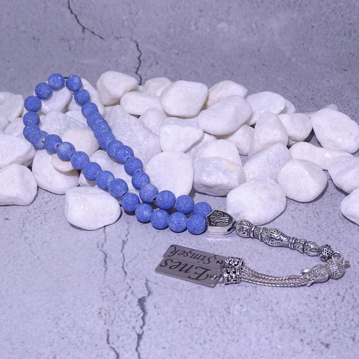 Tesbih / Gebetskette mit Namen Gravur aus Naturstein mit Box
