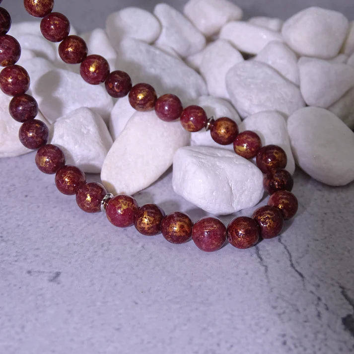 Tesbih / Gebetskette mit Namen Gravur aus Naturstein mit Box