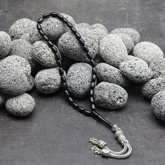 Kehribar Tesbih / Sikma Tesbih Kutulu İsim Yazılı