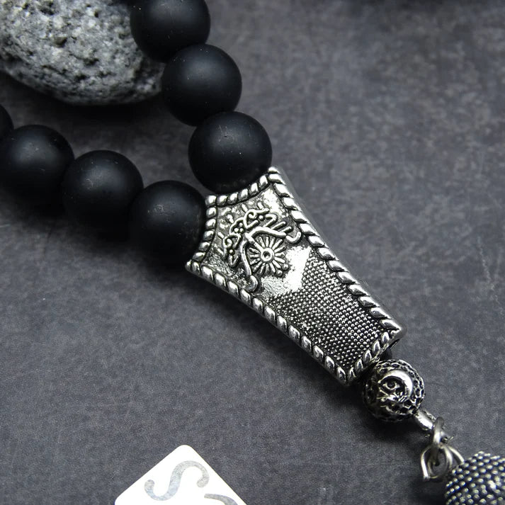 Tesbih / Gebetskette mit Namen Gravur aus Naturstein