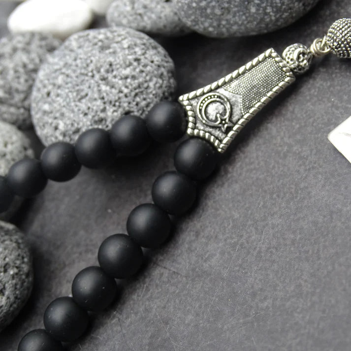 Tesbih / Gebetskette mit Namen Gravur aus Naturstein