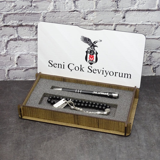 Personalisierte Tesbih Mit Box Besiktas