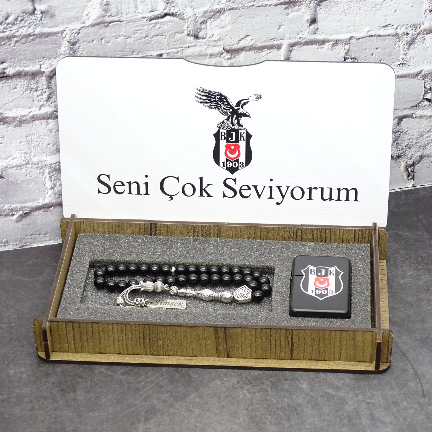 Personalisierte Tesbih Mit Box Besiktas