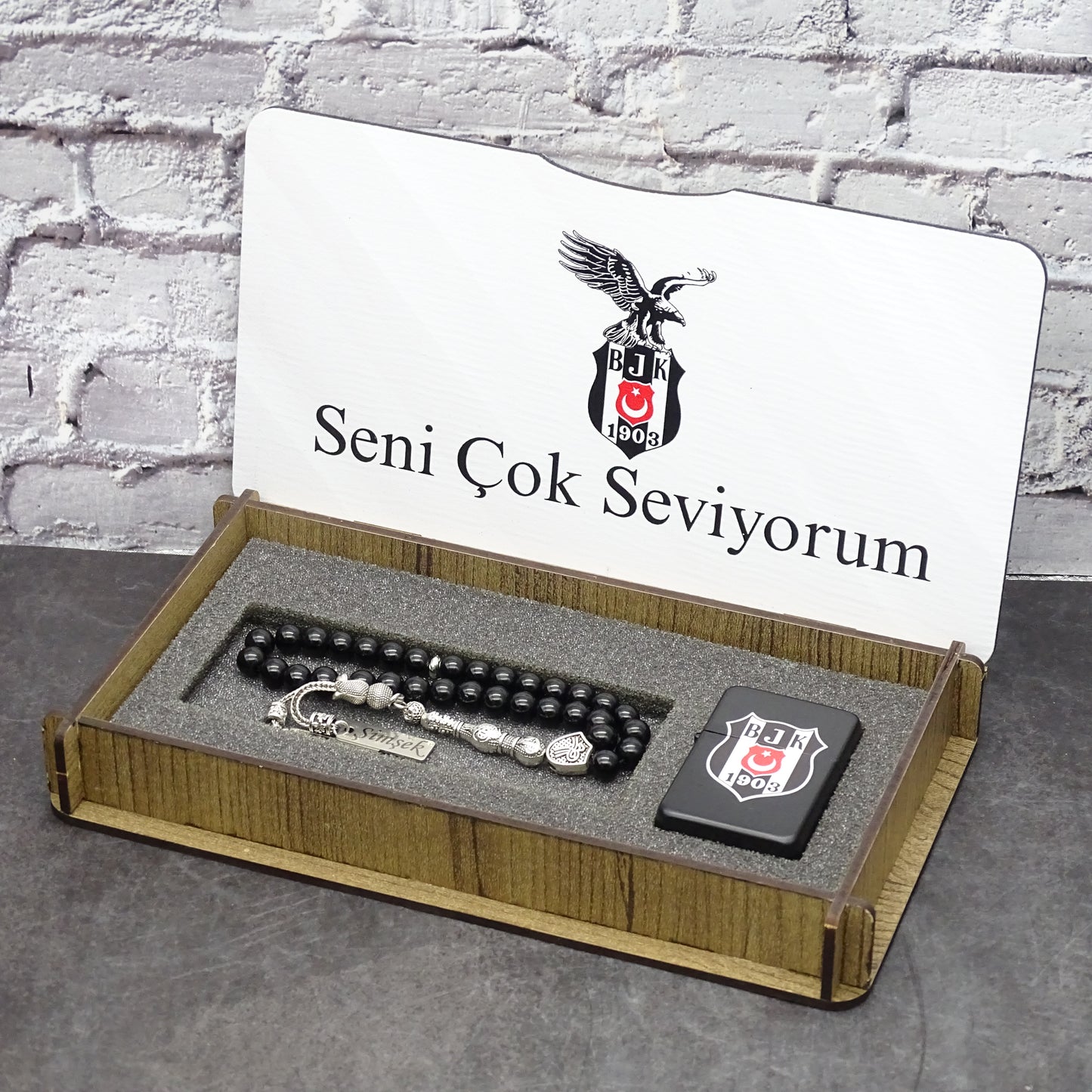 Personalisierte Tesbih Mit Box Besiktas