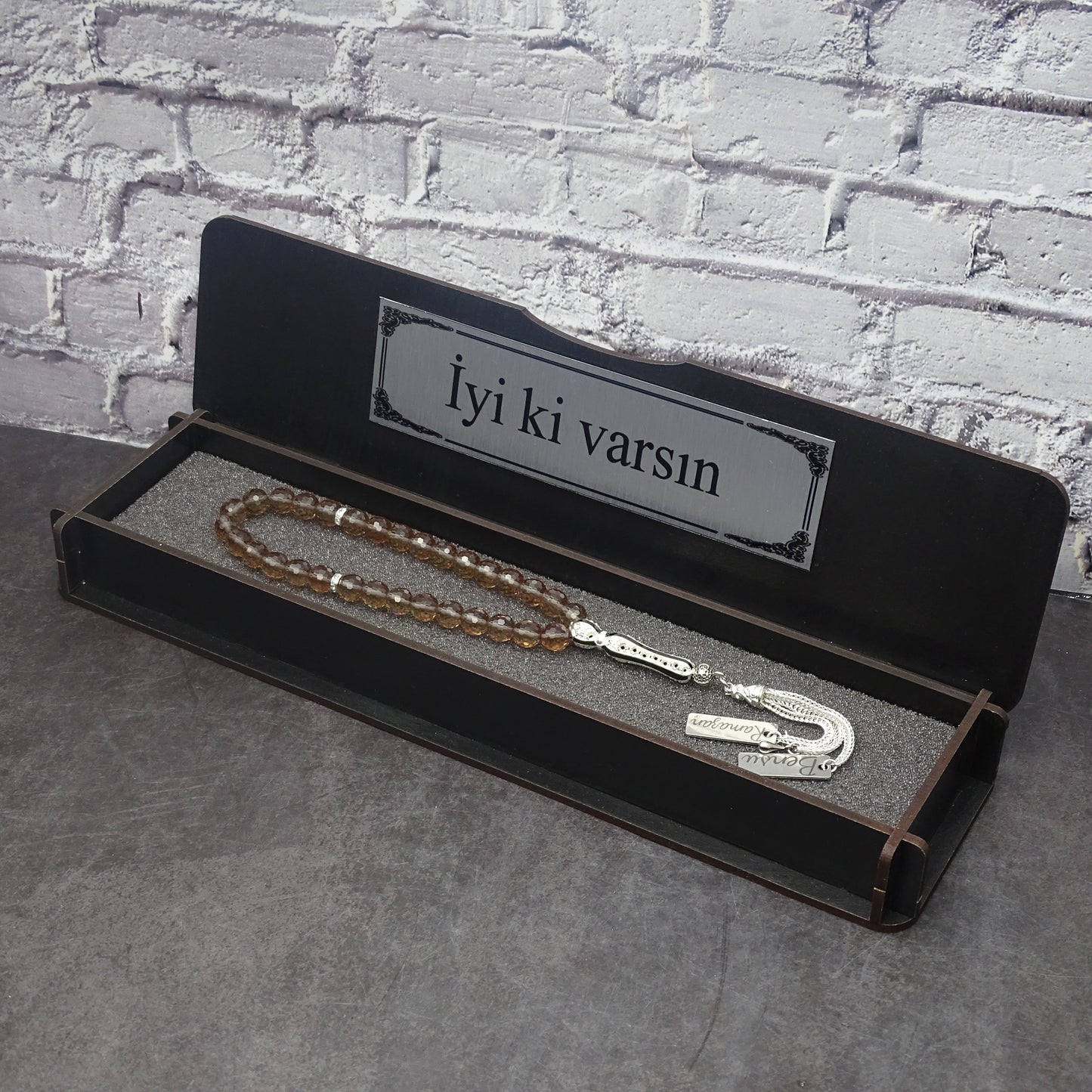 Zultanit Renk Değiştiren Değerli Taş Tesbih Hediye Kutusuyla 