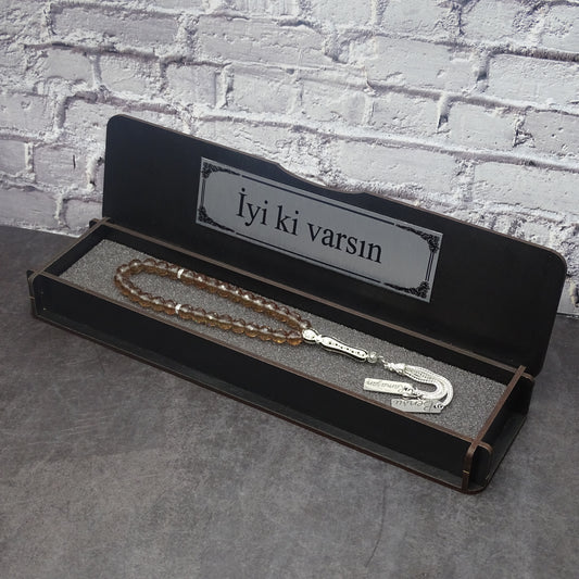 Zultanit Renk Değiştiren Değerli Taş Tesbih Hediye Kutusuyla 