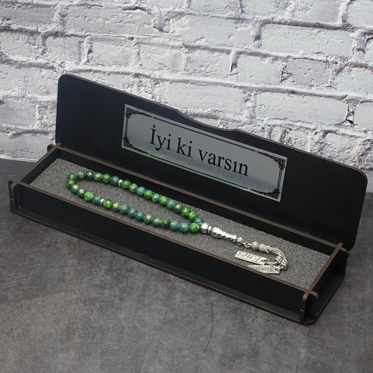 Kutu ile Kişiselleştirilmiş Doğal Taş Tesbih