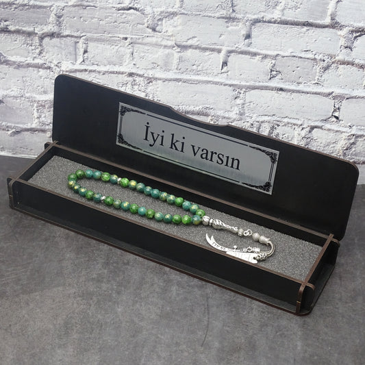 Kutu ile Kişiselleştirilmiş Doğal Taş Tesbih