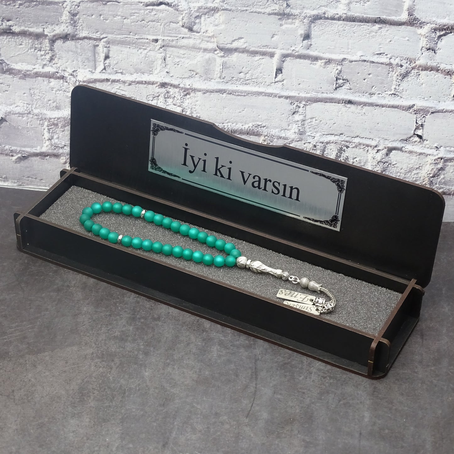 Tesbih aus Naturstein mit Box