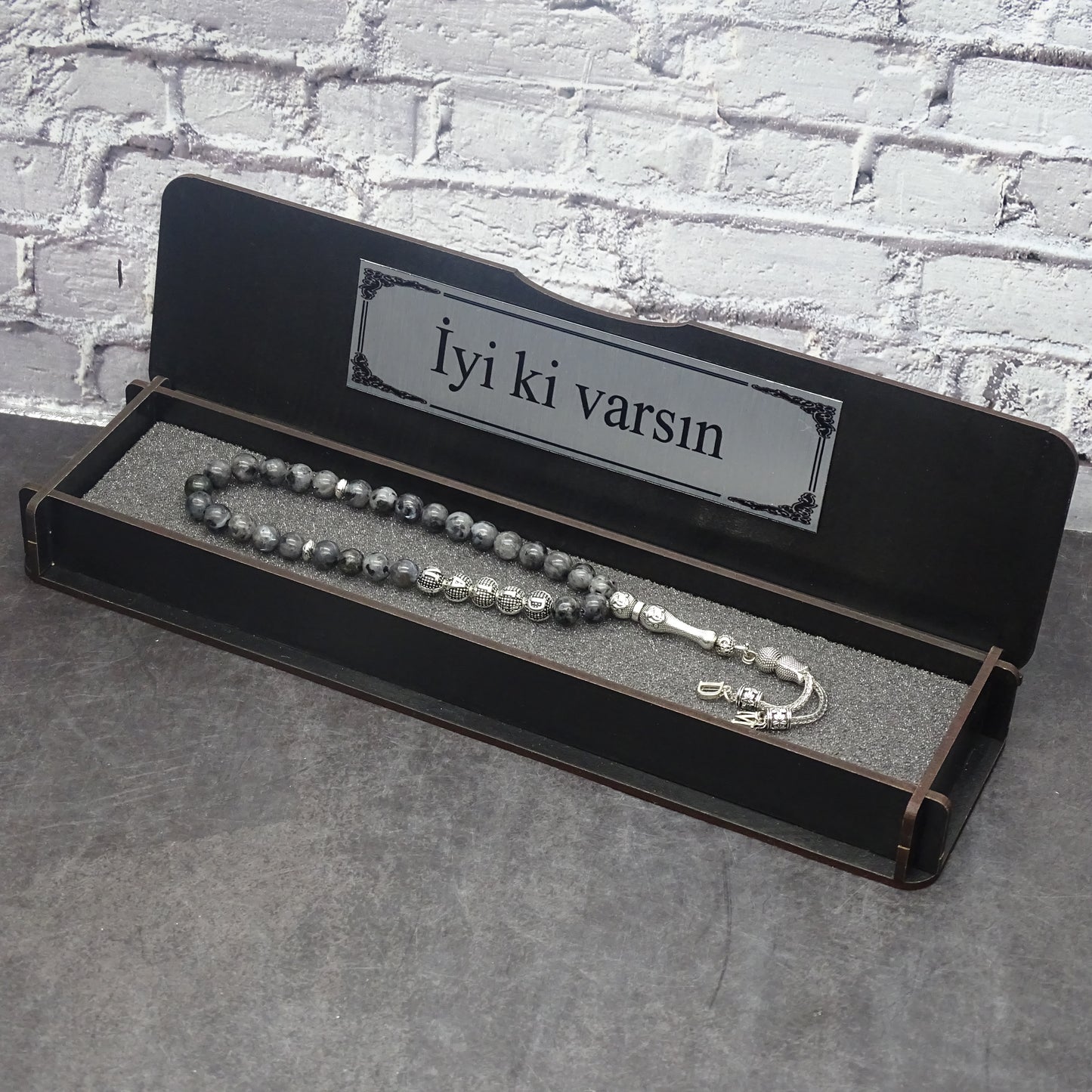 Kutulu Doğal Taş İsim Tesbihi