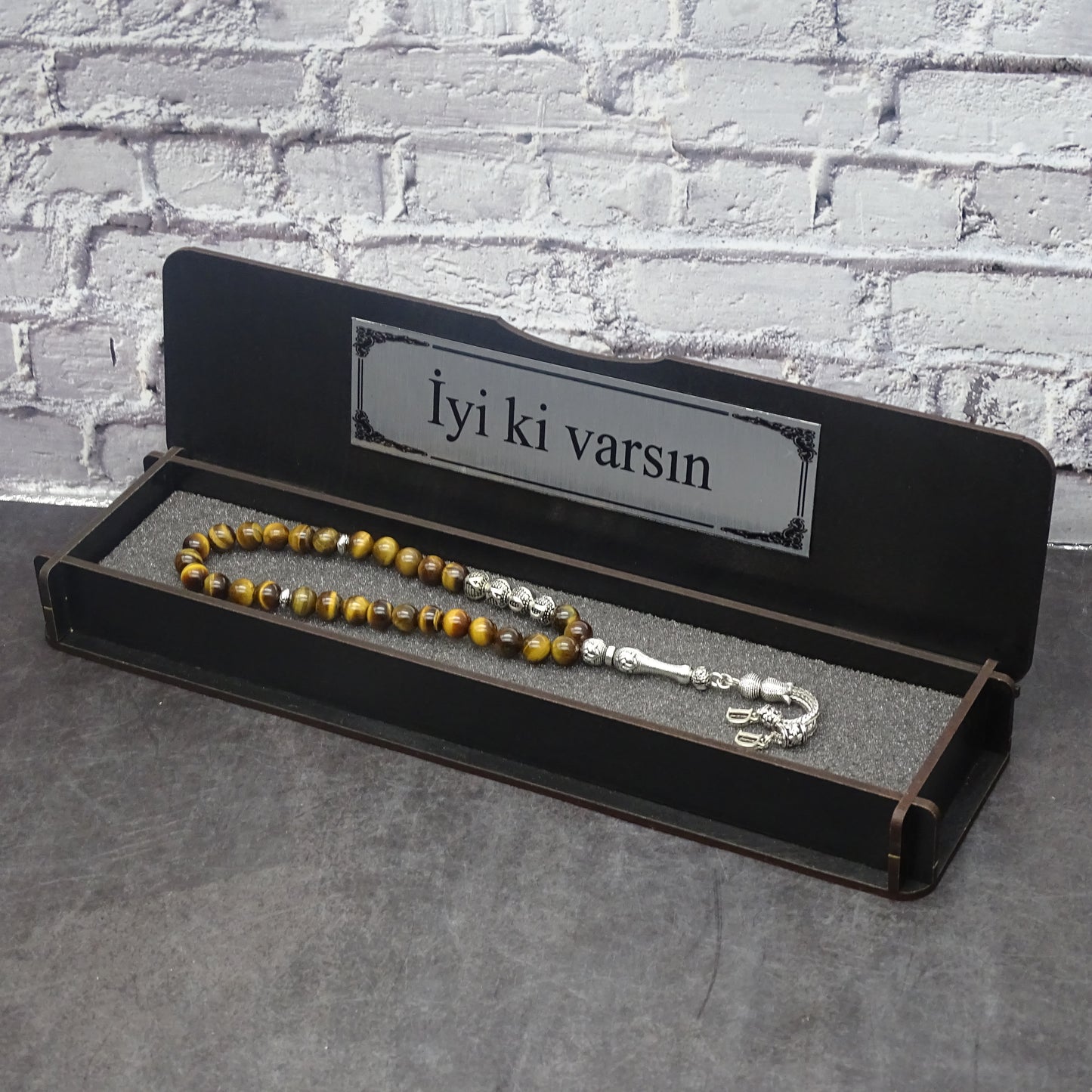 Namen Tesbih aus Naturstein mit Box