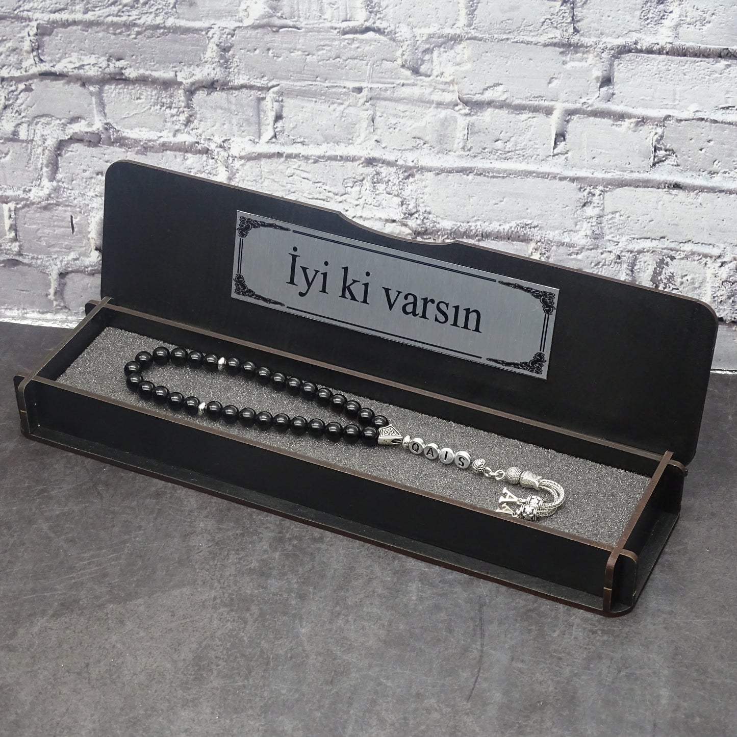 Namen Tesbih aus Naturstein mit Box