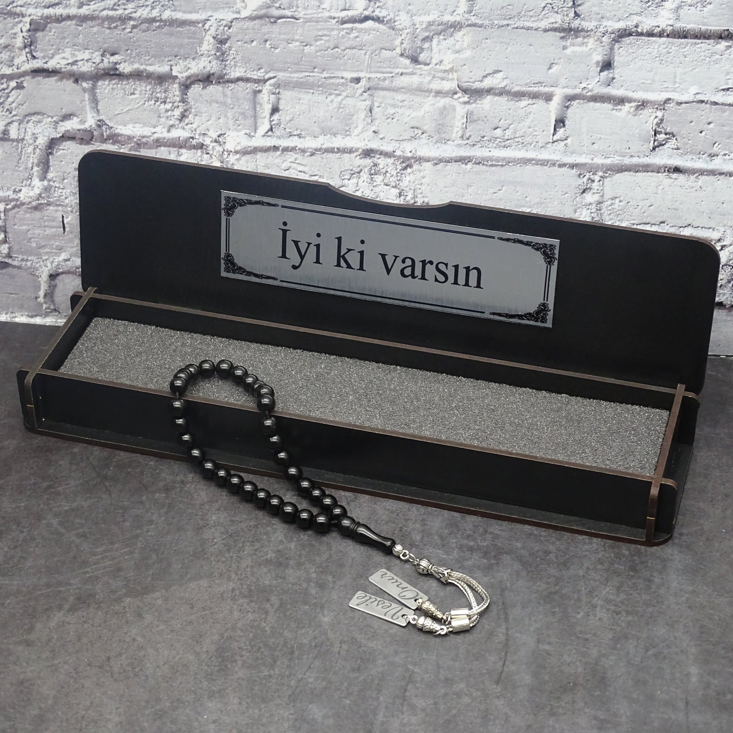 Oltu Tesbih Mit Namen und Box