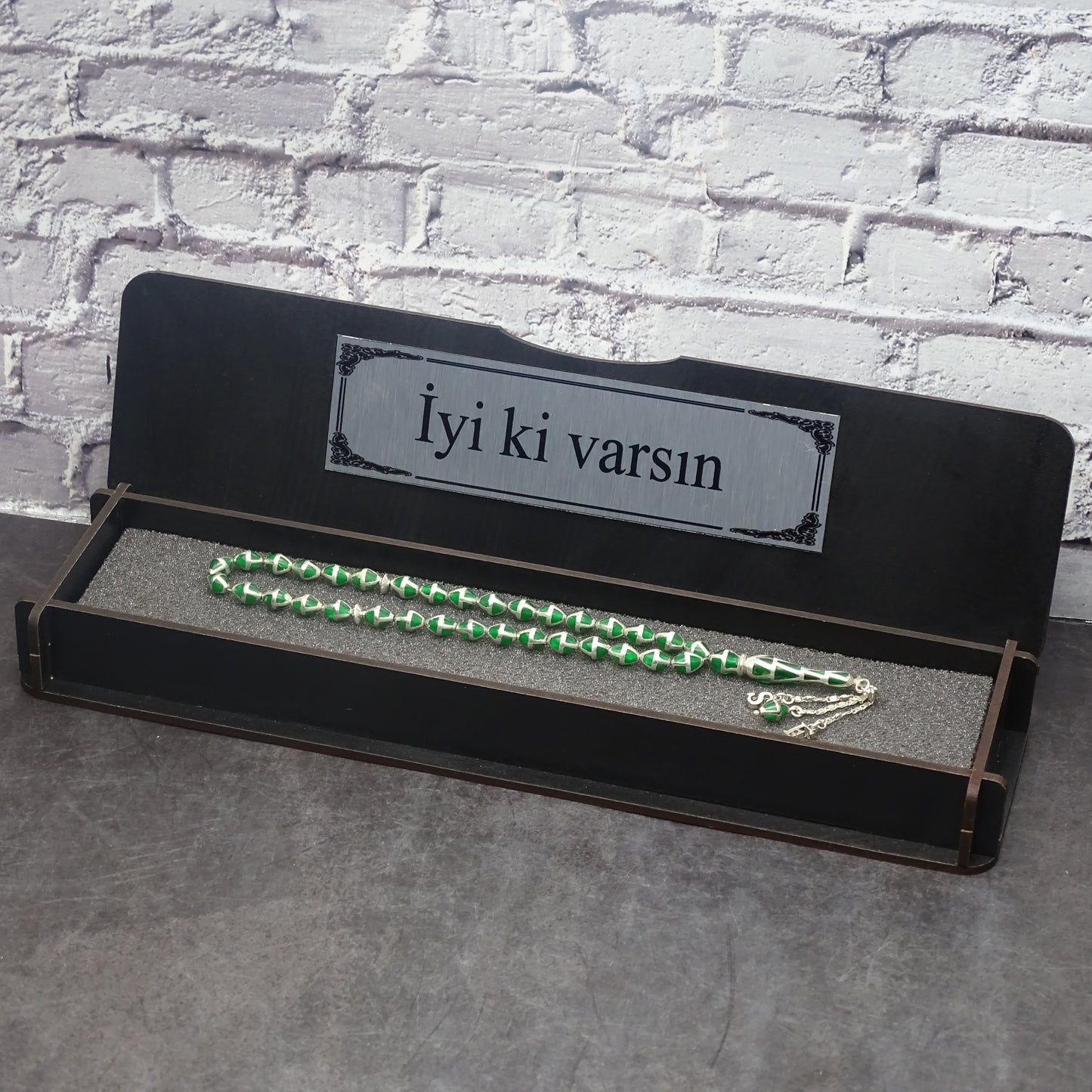 Silber Tesbih mit Geschenkbox