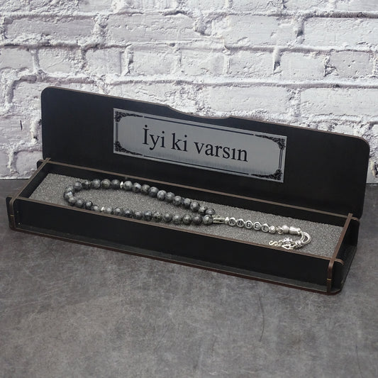 Kutulu Doğal Taş İsim Tesbihi