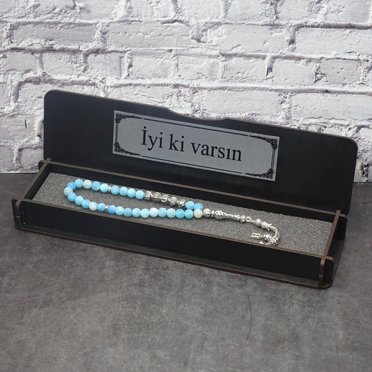 Kutulu Doğal Taş İsim Tesbihi