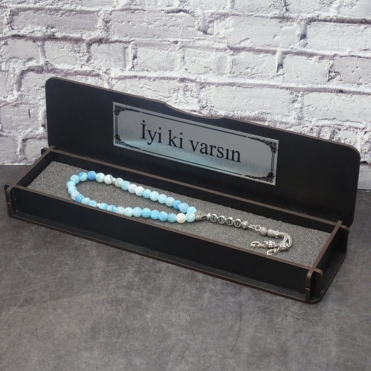 Kutulu Doğal Taş İsim Tesbihi