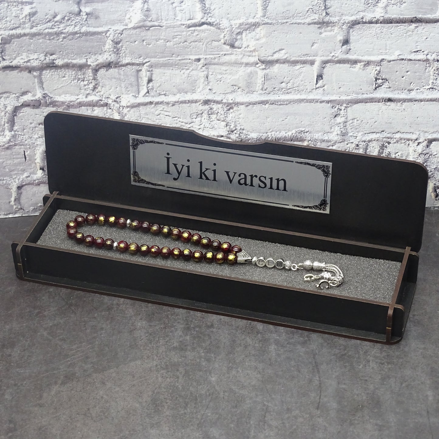 Kutulu Doğal Taş İsim Tesbihi