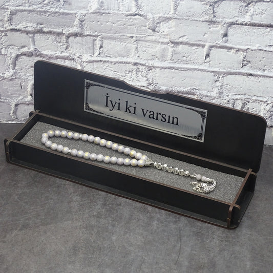 Kutulu Doğal Taş İsim Tesbihi