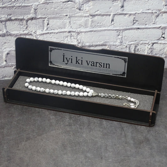 Kutulu Doğal Taş İsim Tesbihi