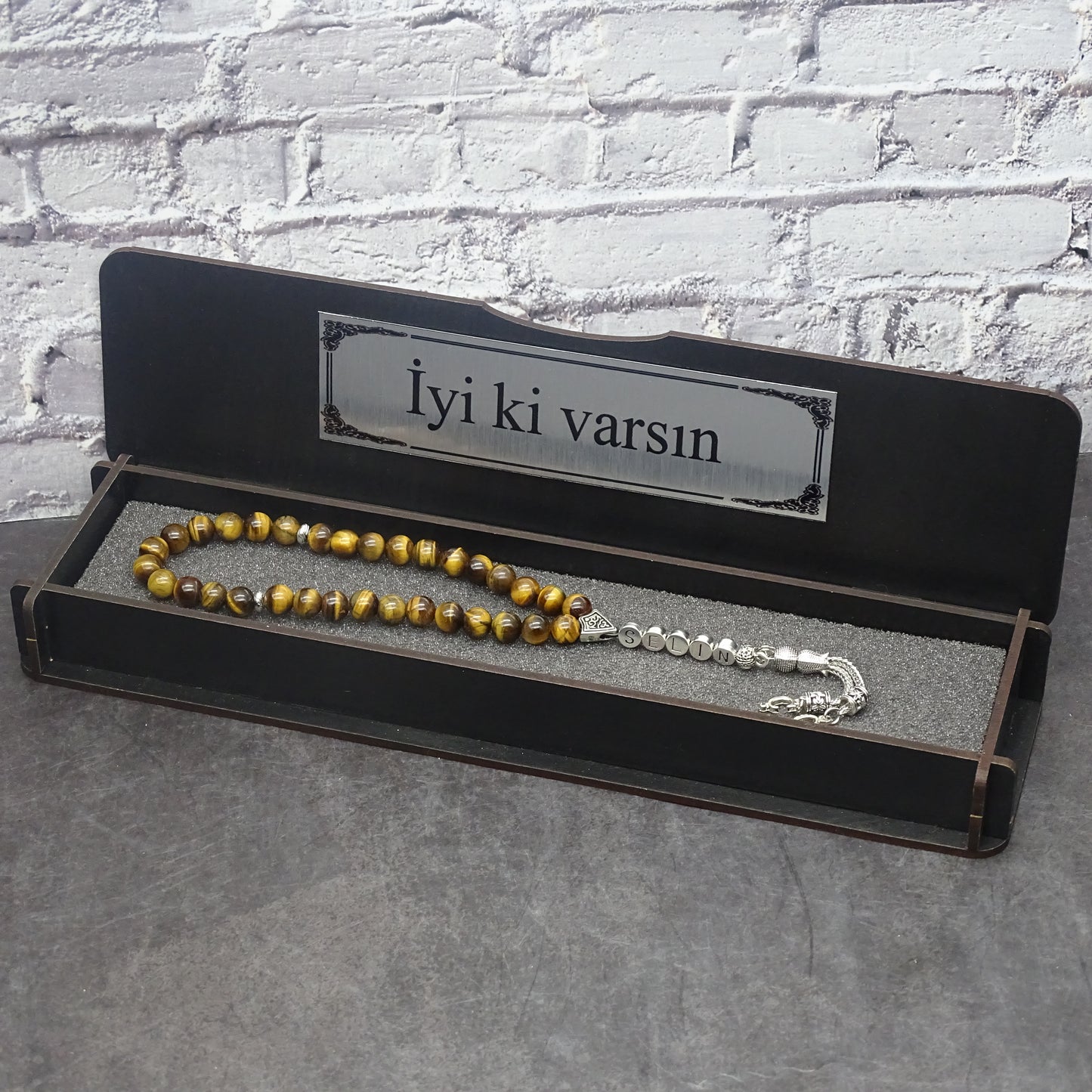 Namen Tesbih aus Naturstein mit Box