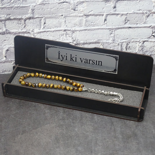 Kutulu Doğal Taş İsim Tesbihi