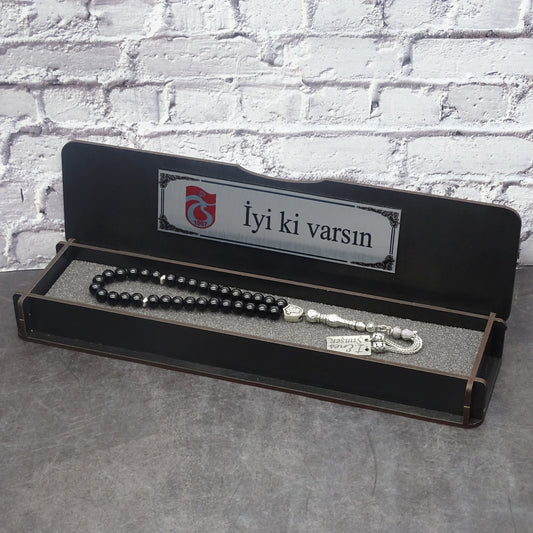 Kutulu doğal taş tesbih (trabzonspor)