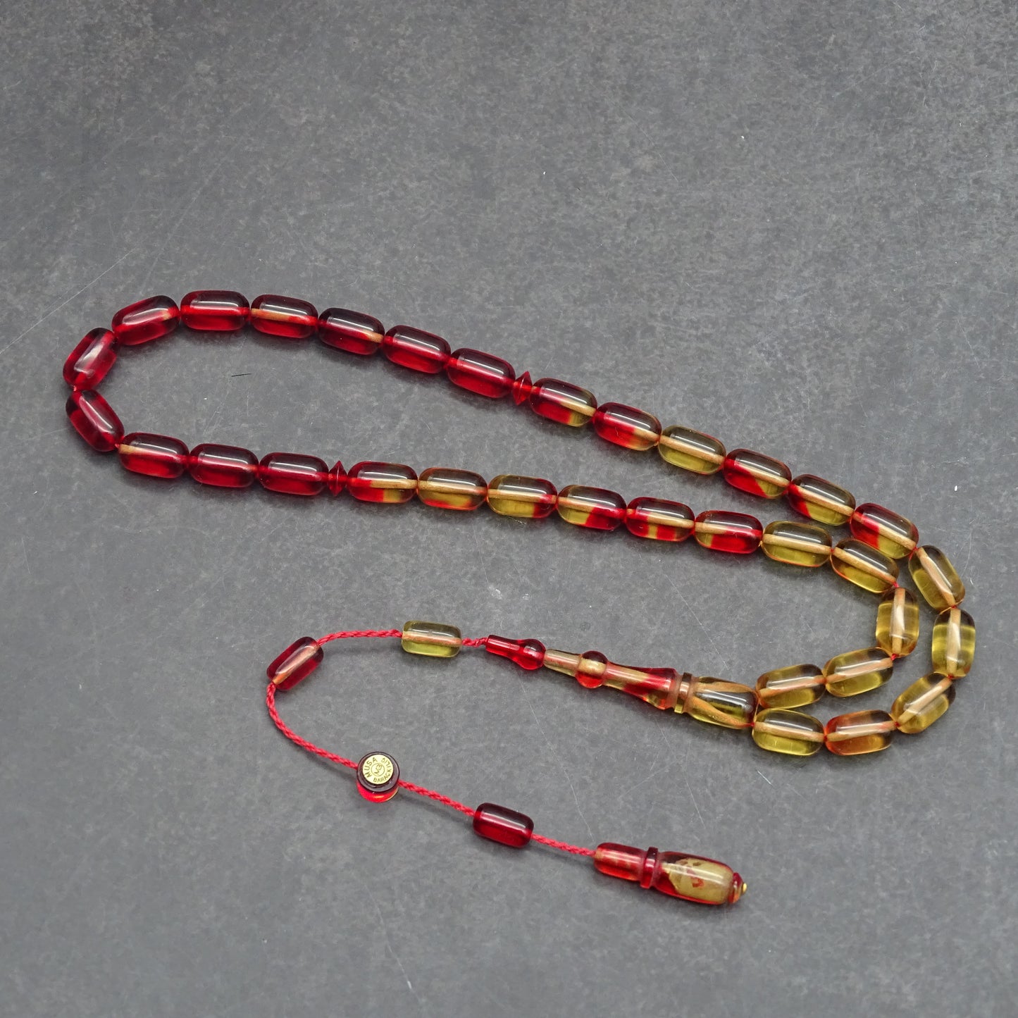 Kehribar Tesbih / Sikma Gebetskette Namen Gravur mit Box