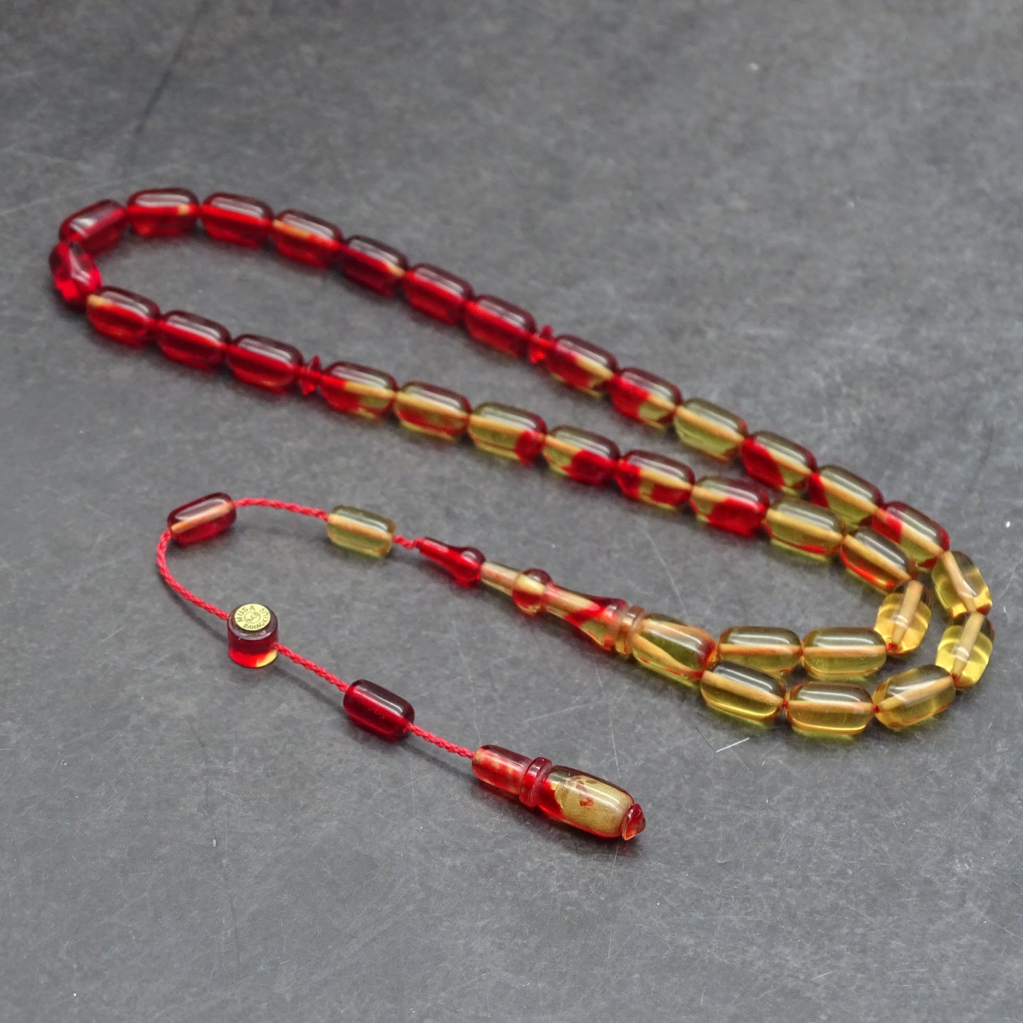 Kehribar Tesbih / Sikma Gebetskette Namen Gravur mit Box