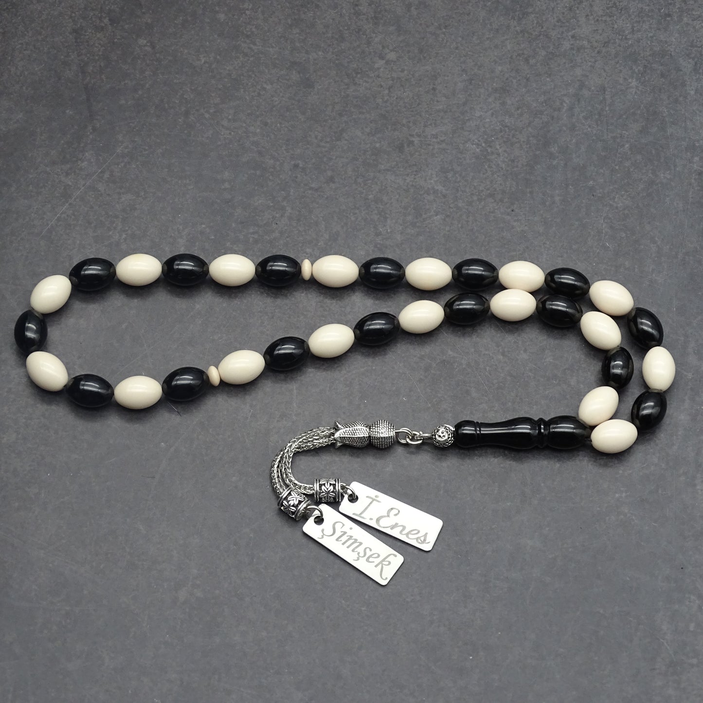 Kehribar Tesbih / Sikma Gebetskette Namen Gravur personalisiert