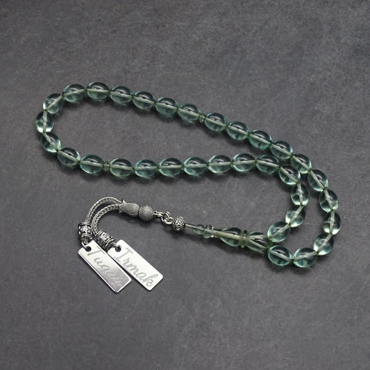 Kehribar Tesbih / Sikma Tesbih Kutulu İsim Yazılı