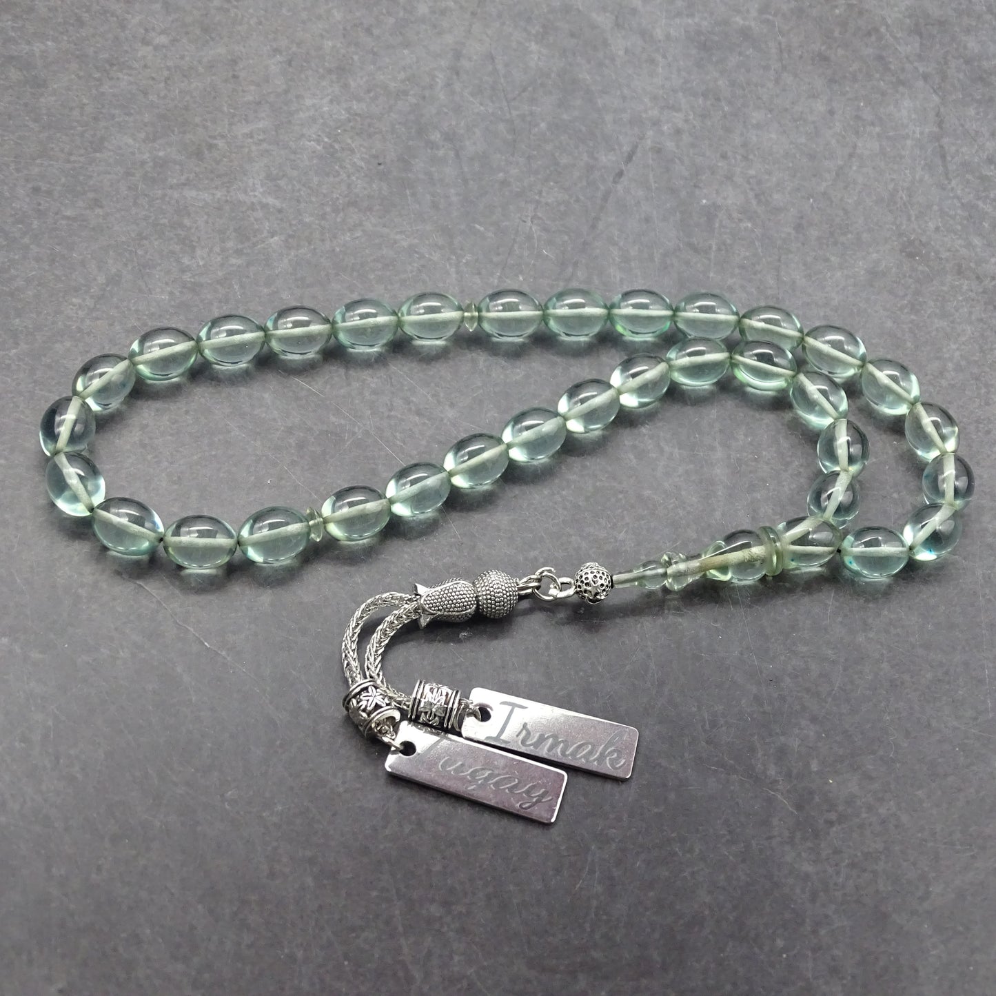 Kehribar Tesbih / Sikma Gebetskette Namen Gravur mit Box