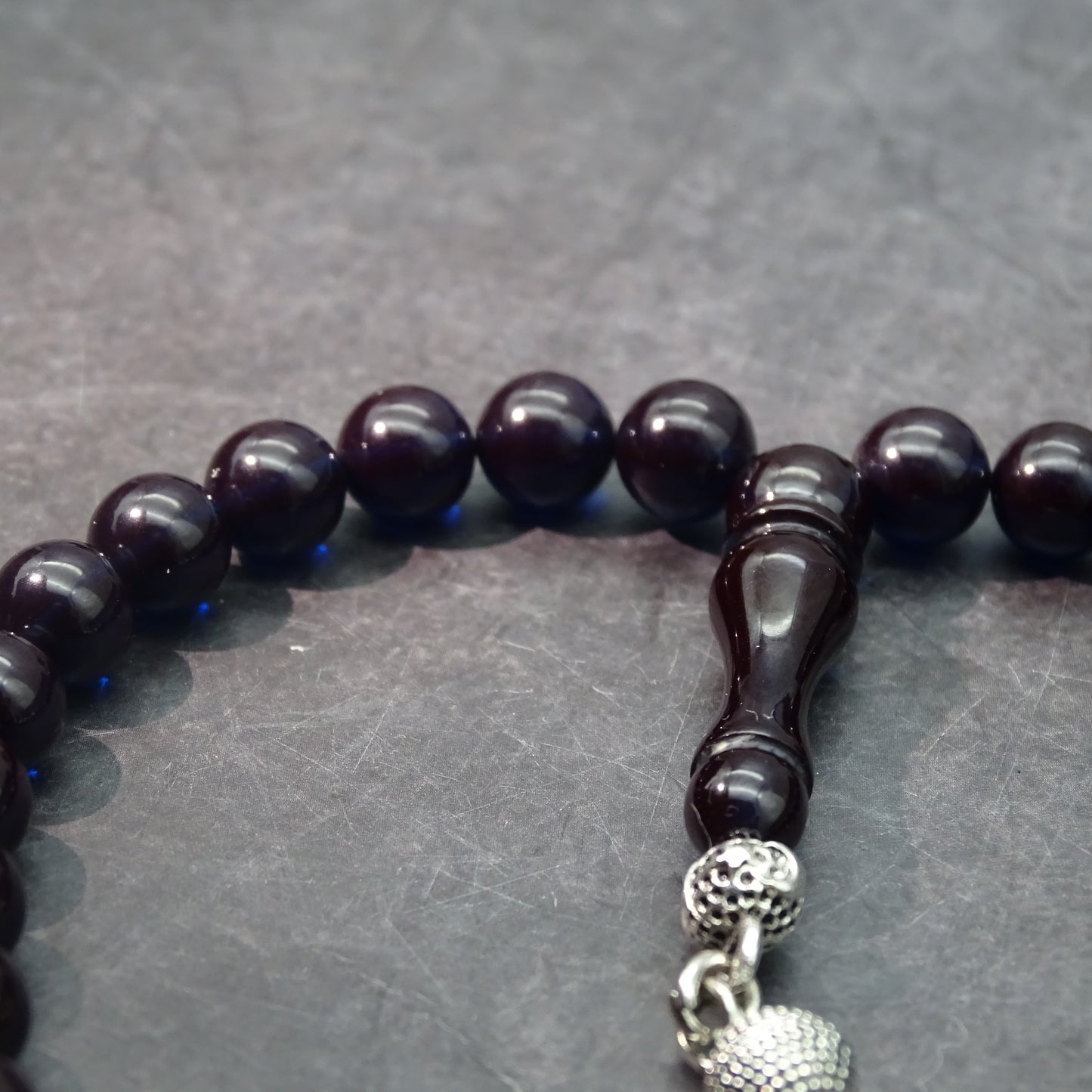 Kehribar Tesbih / Sikma Tesbih Kutulu İsim Yazılı