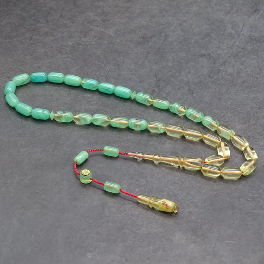 Kehribar Tesbih / Sikma Tesbih Kutulu İsim Yazılı