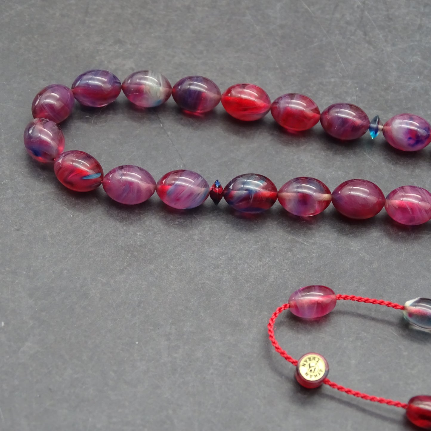 Kehribar Tesbih / Sikma Gebetskette Namen Gravur mit Box