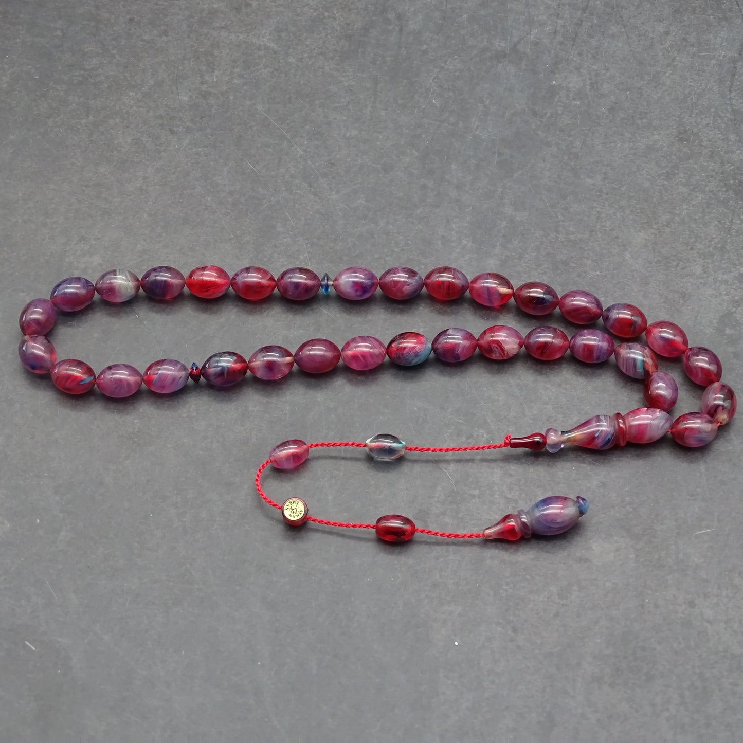 Kehribar Tesbih / Sikma Gebetskette Namen Gravur mit Box