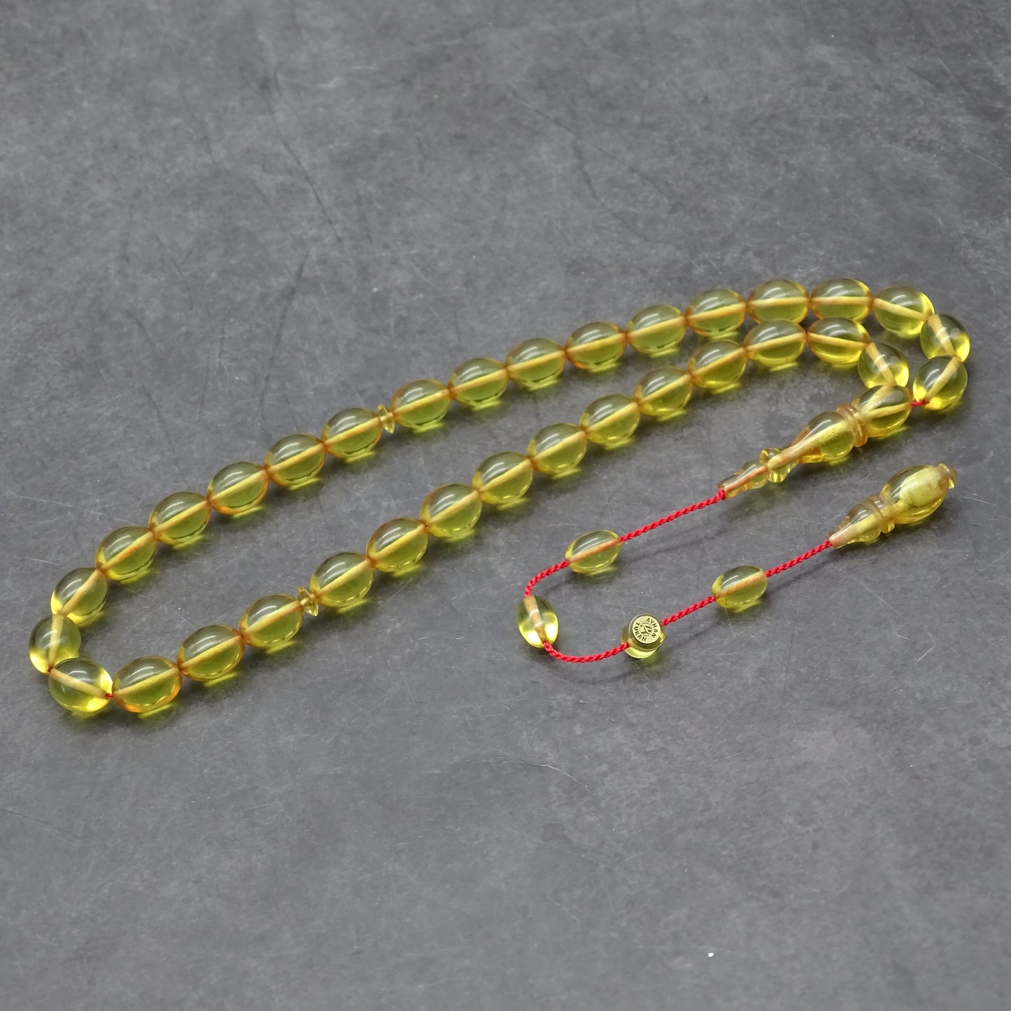 Kehribar Tesbih / Sikma Tesbih Kutulu İsim Yazılı