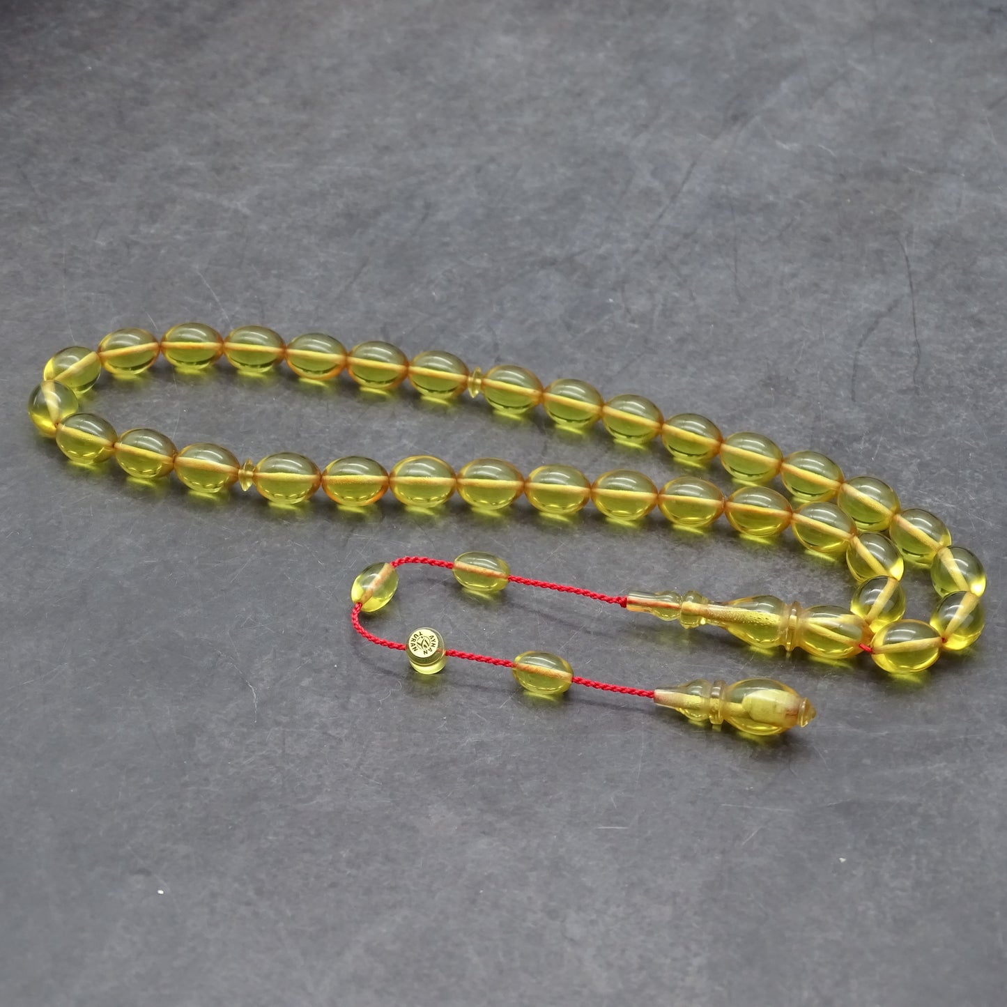 Kehribar Tesbih / Sikma Tesbih Kutulu İsim Yazılı