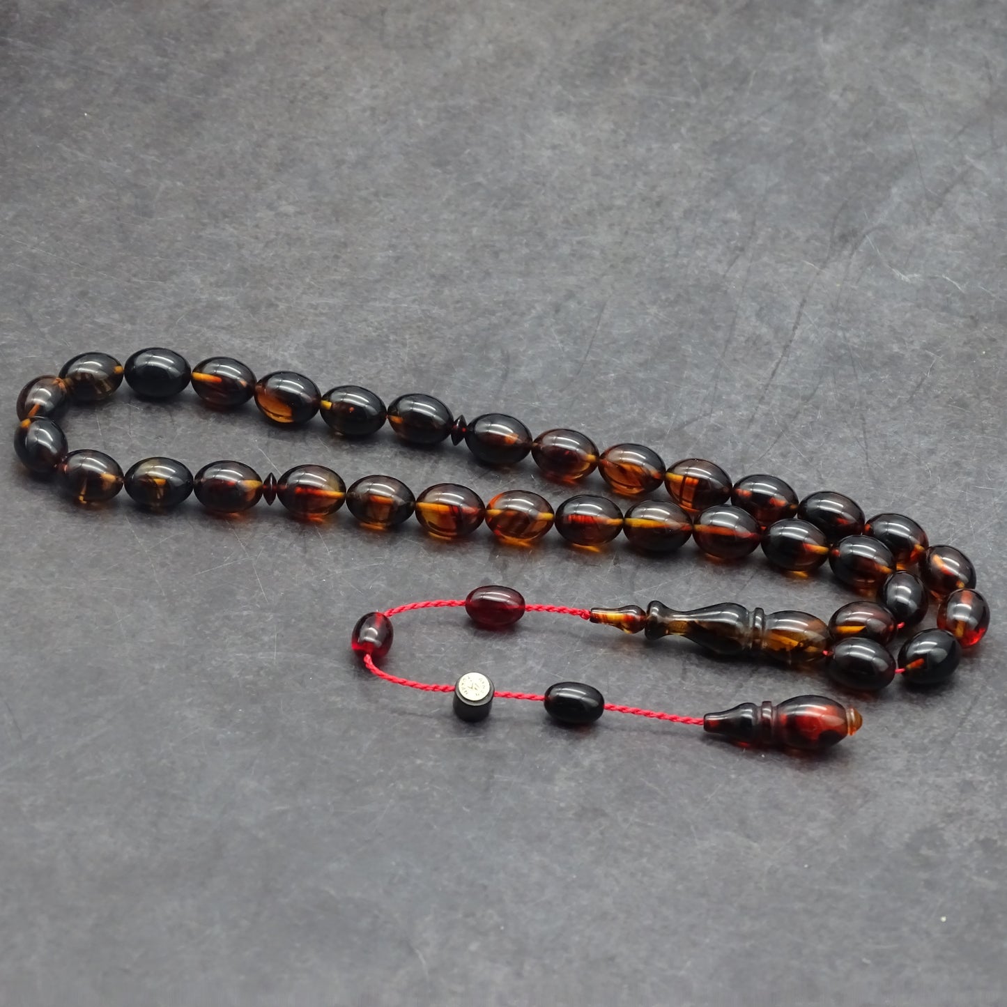 Kehribar Tesbih / Sikma Tesbih Kutulu İsim Yazılı