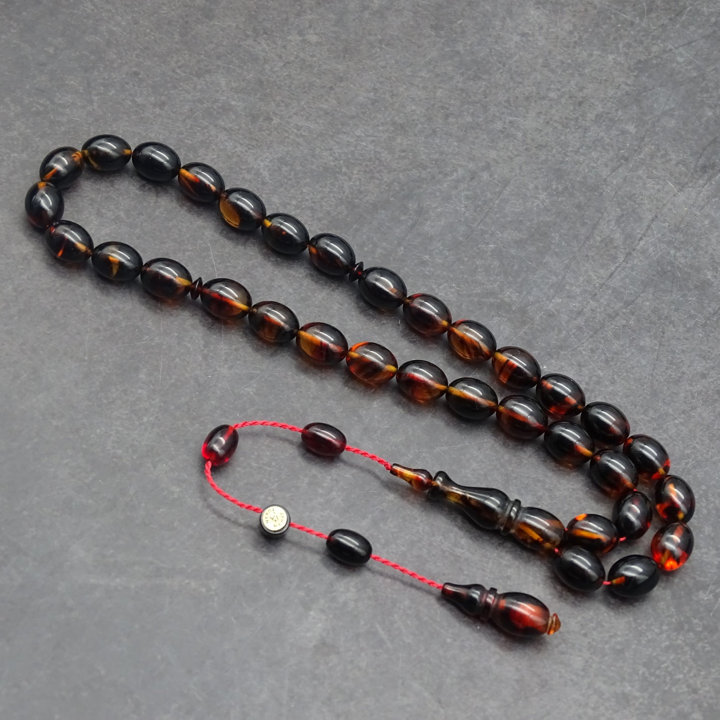 Kehribar Tesbih / Sikma Tesbih Kutulu İsim Yazılı