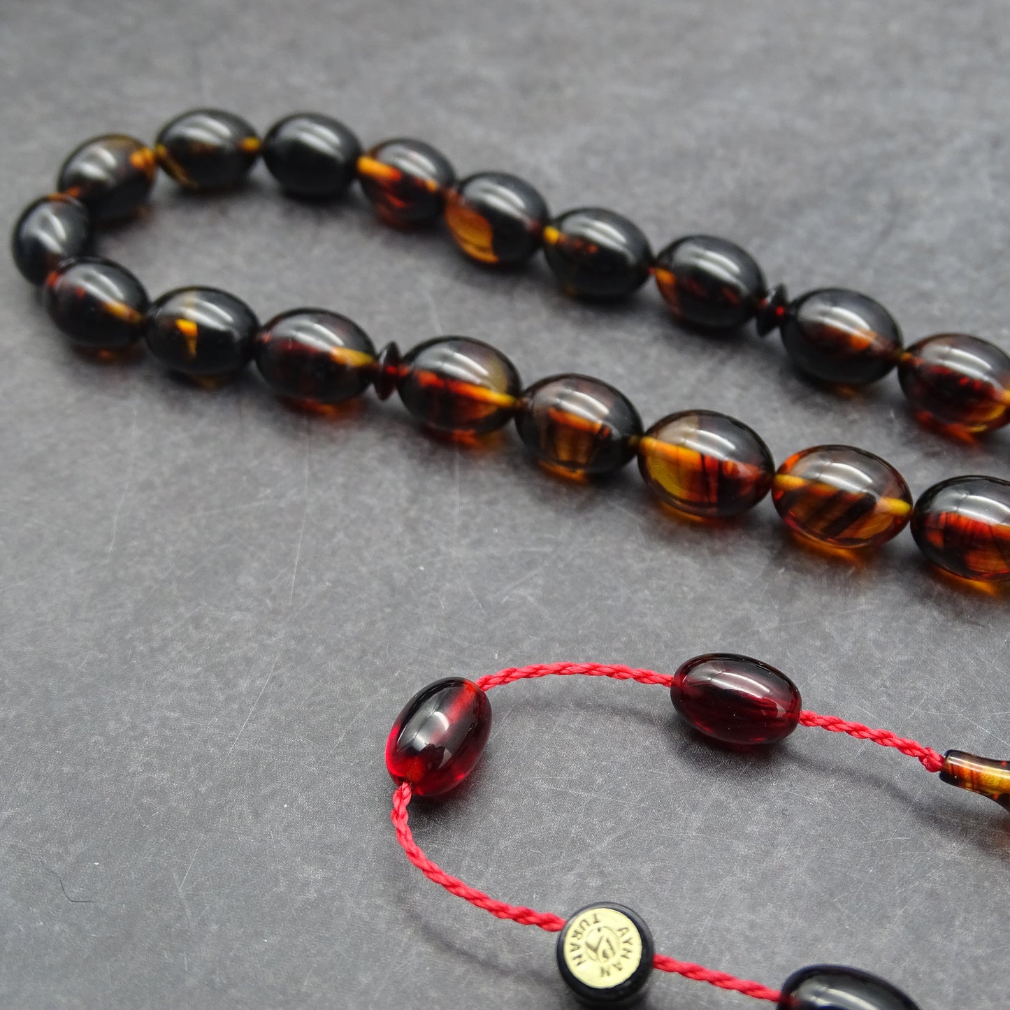 Kehribar Tesbih / Sikma Tesbih Kutulu İsim Yazılı