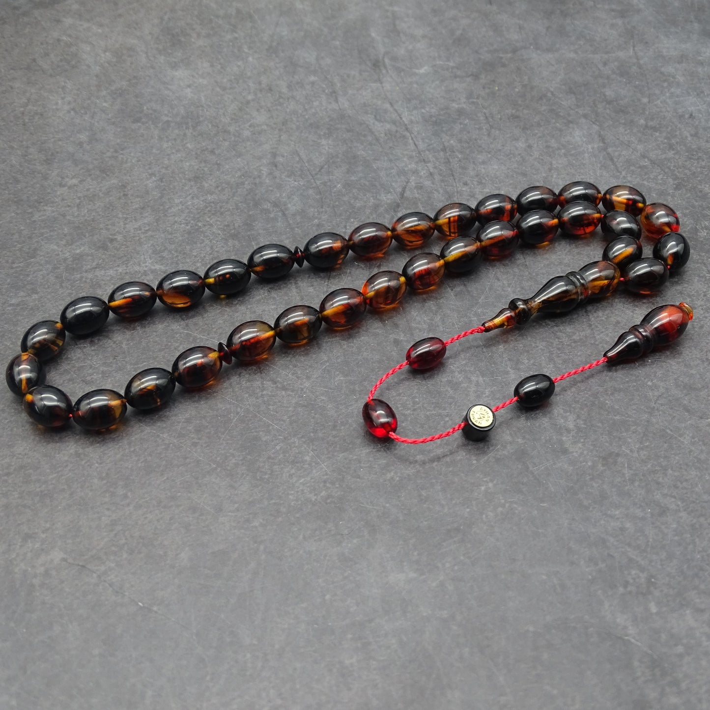 Kehribar Tesbih / Sikma Tesbih Kutulu İsim Yazılı