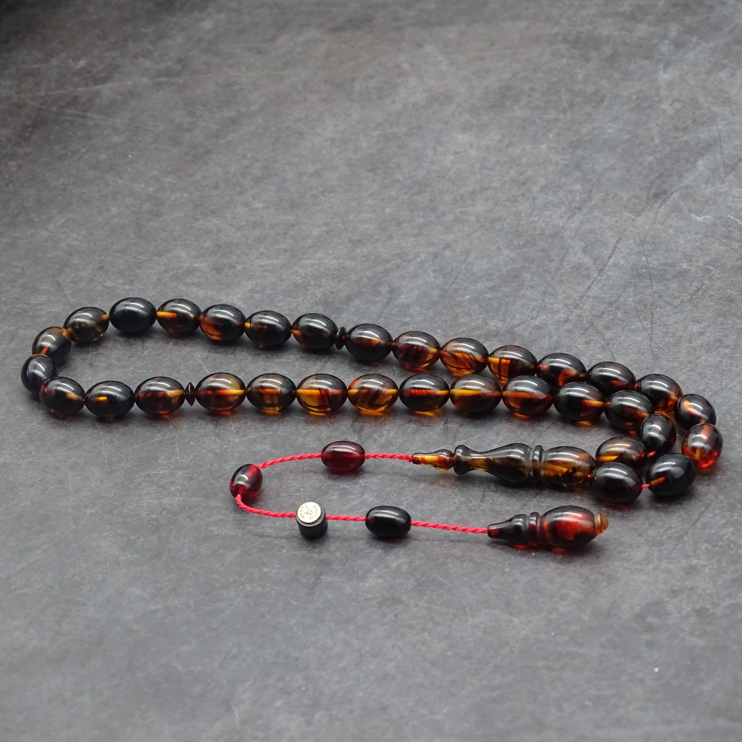 Kehribar Tesbih / Sikma Tesbih Kutulu İsim Yazılı