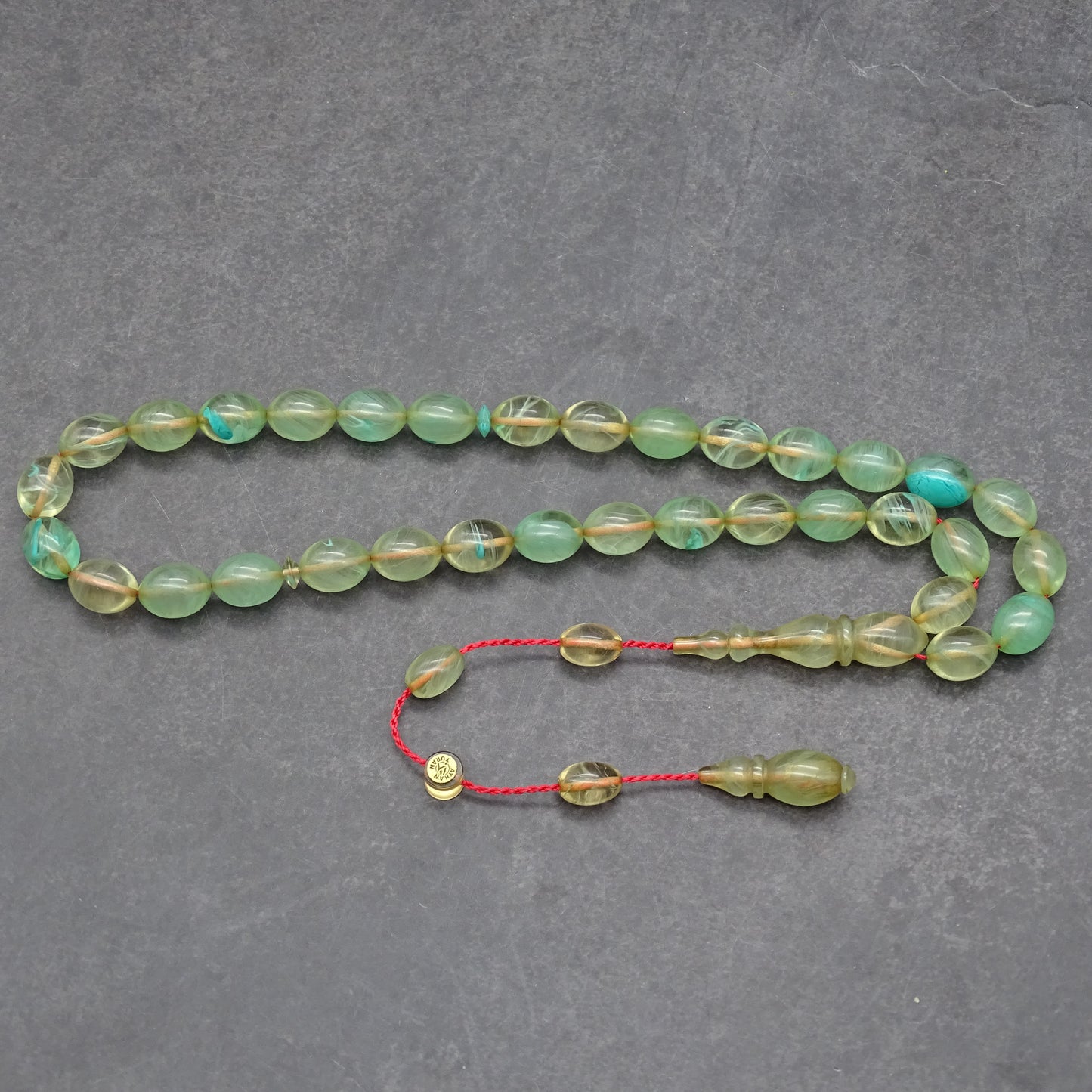 Kehribar Tesbih / Sikma Gebetskette Namen Gravur mit Box