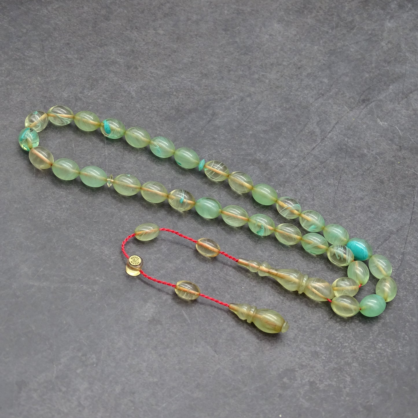 Kehribar Tesbih / Sikma Gebetskette Namen Gravur mit Box