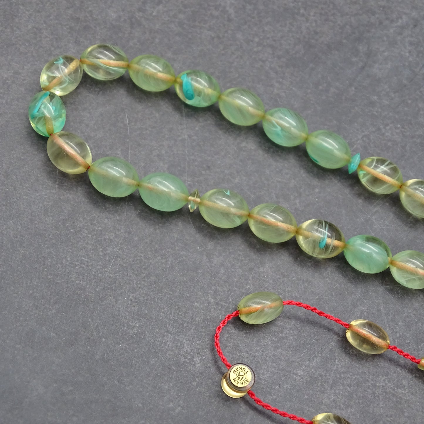 Kehribar Tesbih / Sikma Gebetskette Namen Gravur mit Box