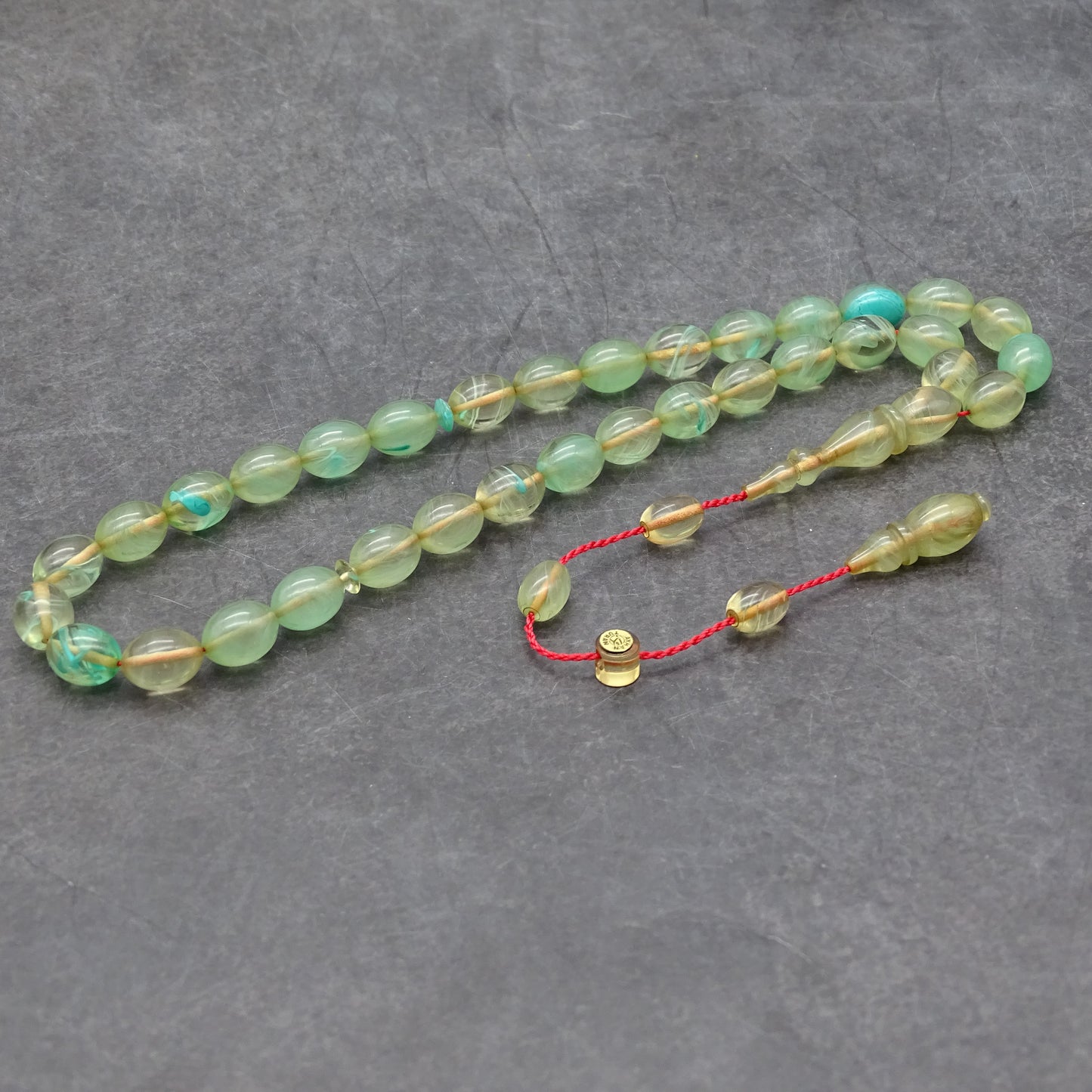 Kehribar Tesbih / Sikma Gebetskette Namen Gravur mit Box