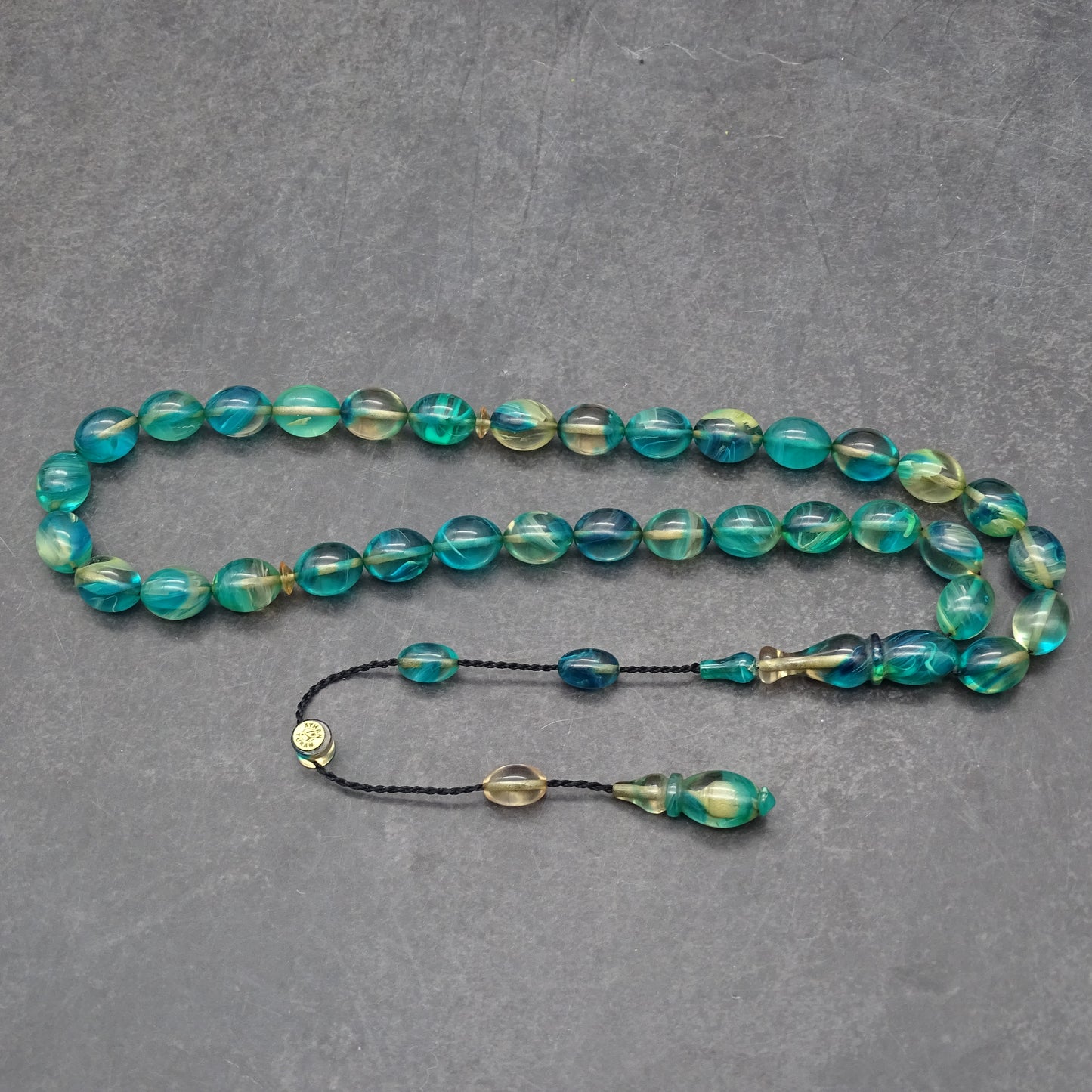 Kehribar Tesbih / Sikma Tesbih Kutulu İsim Yazılı