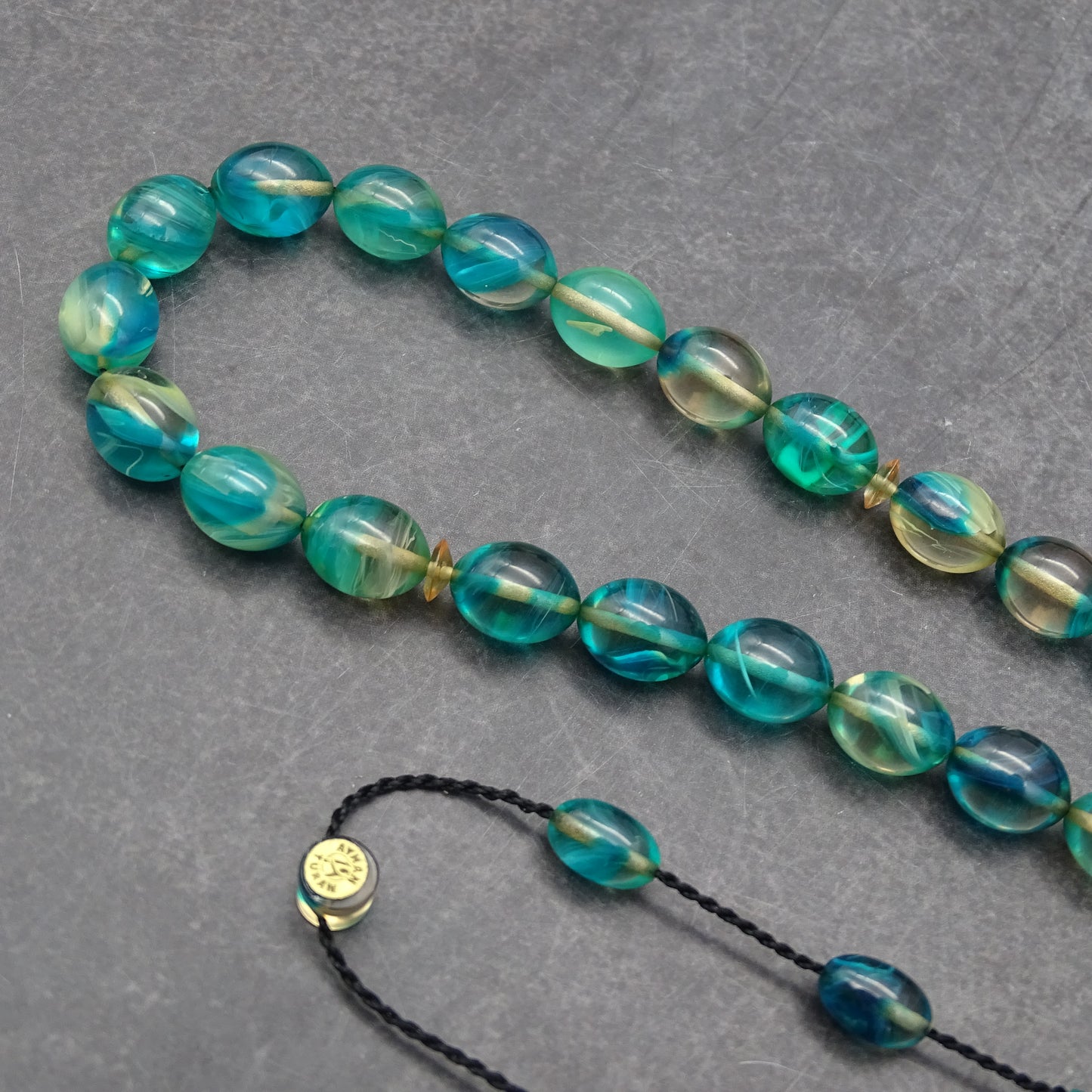 Kehribar Tesbih / Sikma Tesbih Kutulu İsim Yazılı